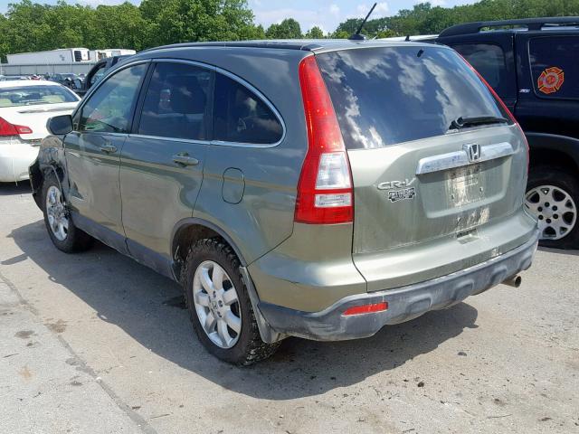 JHLRE48767C122794 - 2007 HONDA CR-V EXL GREEN photo 3