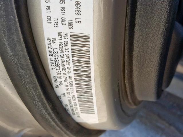 1J8HG48K58C173110 - 2008 JEEP COMMANDER 银色 照片 10