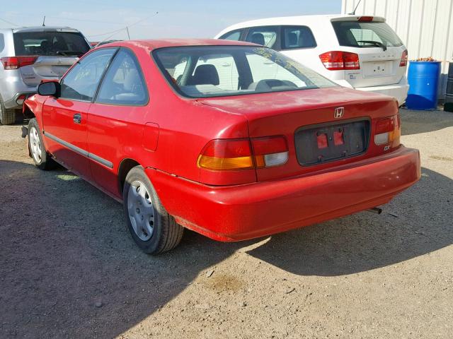 1HGEJ612XWL091647 - 1998 HONDA CIVIC DX RED photo 3