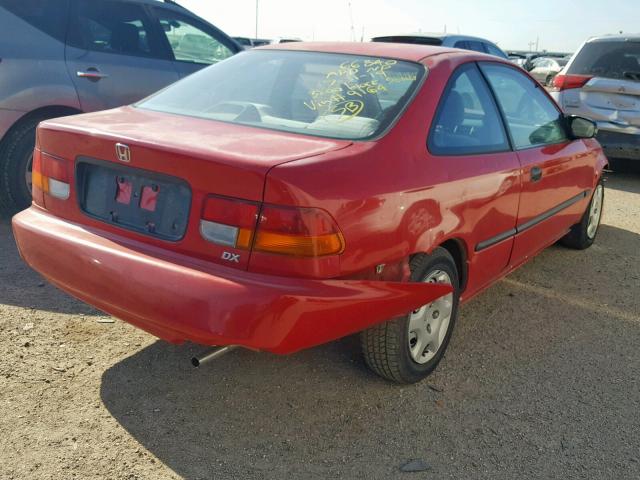 1HGEJ612XWL091647 - 1998 HONDA CIVIC DX RED photo 4