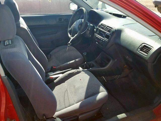 1HGEJ612XWL091647 - 1998 HONDA CIVIC DX RED photo 5