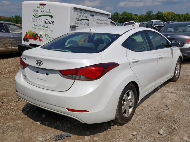 5NPDH4AE8FH633112 - 2015 HYUNDAI ELANTRA SE WHITE photo 4