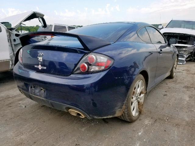 KMHHN66F88U288076 - 2008 HYUNDAI TIBURON GT BLUE photo 4