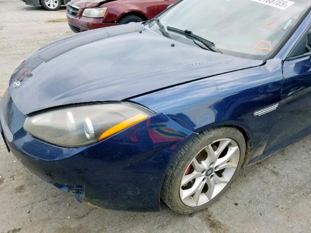 KMHHN66F88U288076 - 2008 HYUNDAI TIBURON GT BLUE photo 9