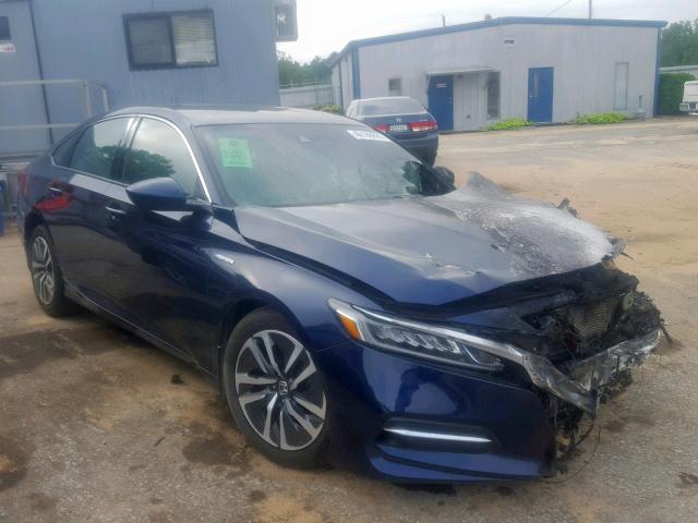 1HGCV3F16JA009508 - 2018 HONDA ACCORD HYB BLUE photo 1