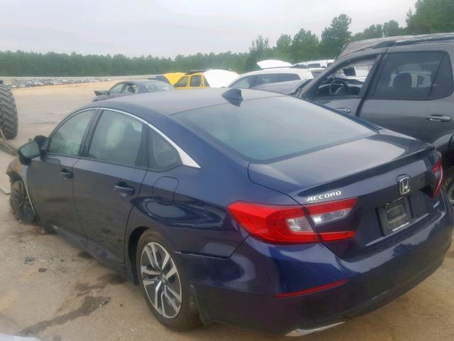 1HGCV3F16JA009508 - 2018 HONDA ACCORD HYB BLUE photo 3