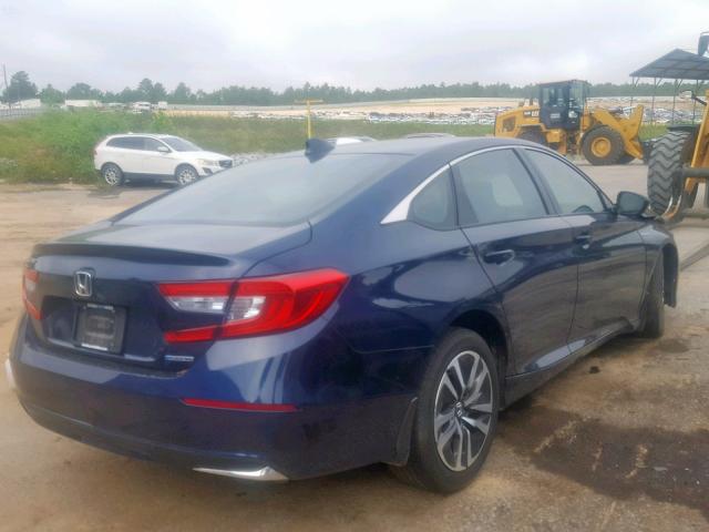 1HGCV3F16JA009508 - 2018 HONDA ACCORD HYB BLUE photo 4