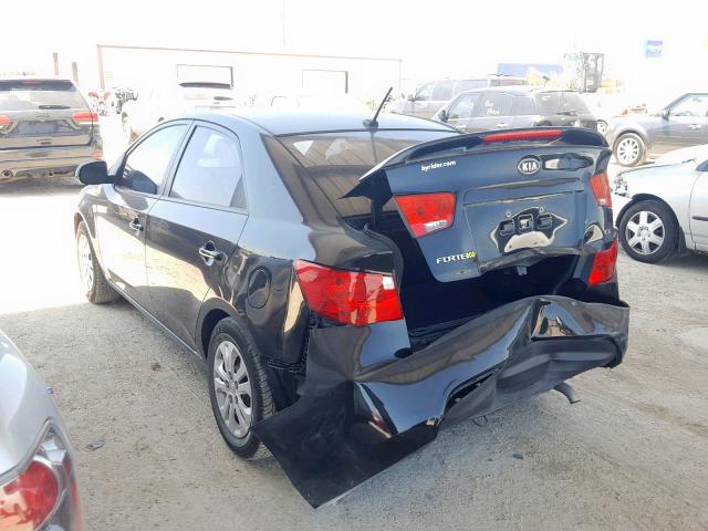 KNAFU4A26C5622371 - 2012 KIA FORTE EX BLACK photo 3