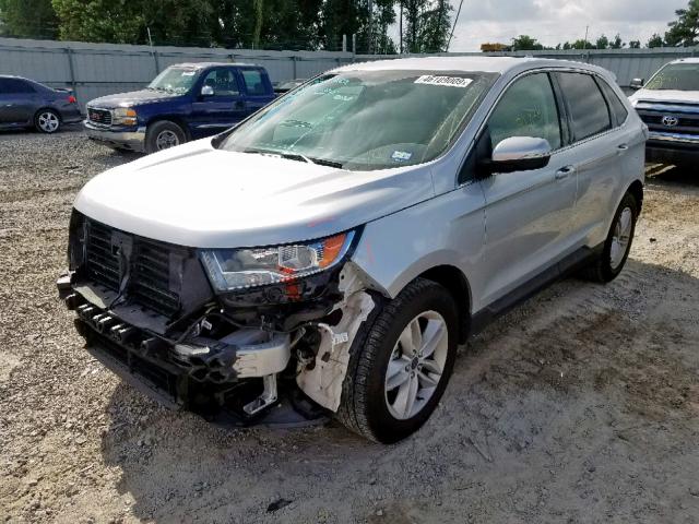 2FMTK3J96FBB72929 - 2015 FORD EDGE SEL SILVER photo 2