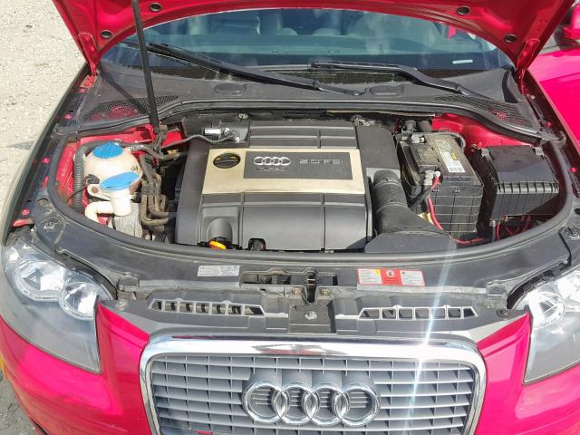 WAUNF78P27A021996 - 2007 AUDI A3 2.0 PRE RED photo 7