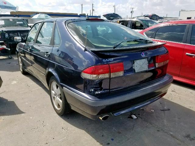 YS3DF55K822027857 - 2002 SAAB 9-3 SE BLUE photo 3