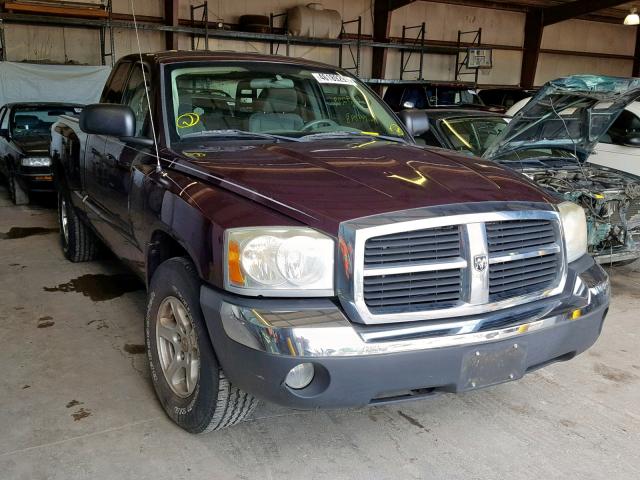 1D7HW42K85S158952 - 2005 DODGE DAKOTA SLT MAROON photo 1