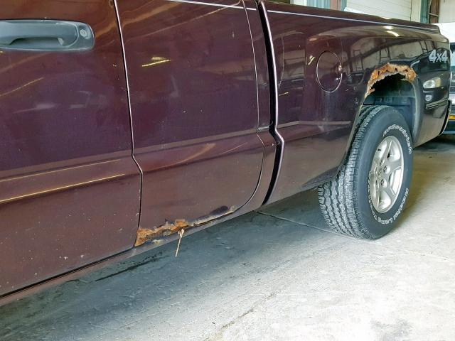 1D7HW42K85S158952 - 2005 DODGE DAKOTA SLT MAROON photo 9