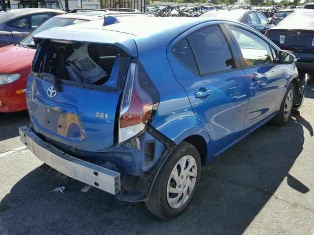 JTDKDTB31F1111228 - 2015 TOYOTA PRIUS C BLUE photo 4