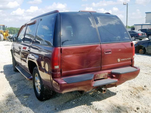 1GYEK13R5YR116621 - 2000 CADILLAC ESCALADE BURGUNDY photo 3