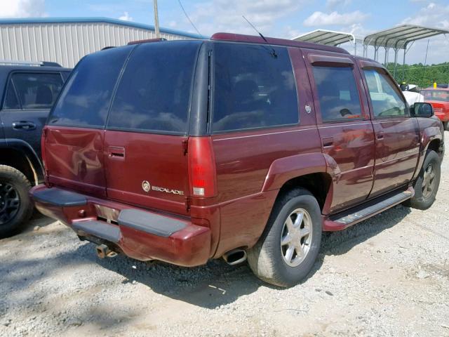 1GYEK13R5YR116621 - 2000 CADILLAC ESCALADE BURGUNDY photo 4