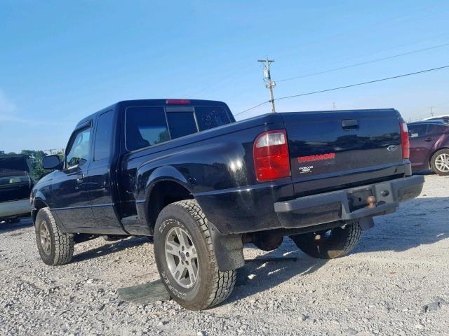 1FTYR45E44PA64334 - 2004 FORD RANGER SUP BLACK photo 3