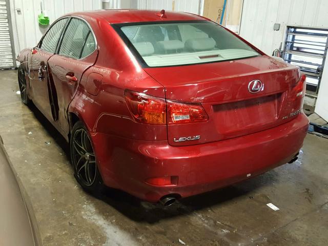 JTHCK262885024572 - 2008 LEXUS IS 250 MAROON photo 3