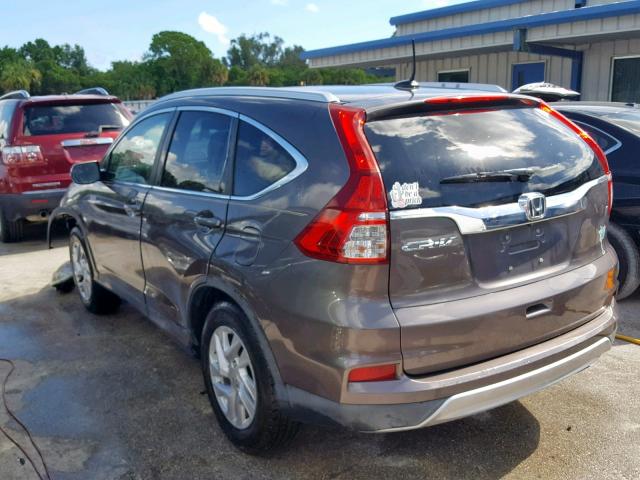 2HKRM3H72FH533283 - 2015 HONDA CR-V EXL BROWN photo 3