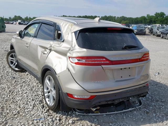 5LMCJ2A99FUJ07612 - 2015 LINCOLN MKC GOLD photo 3