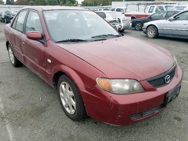 JM1BJ225321619747 - 2002 MAZDA PROTEGE DX MAROON photo 1