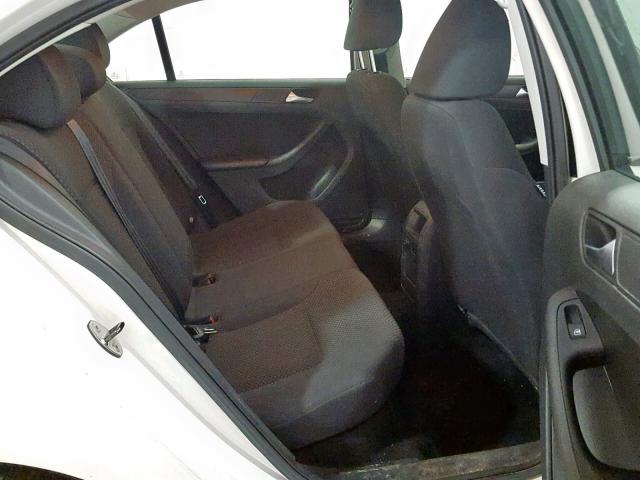 3VW2K7AJ9DM265440 - 2013 VOLKSWAGEN JETTA BASE WHITE photo 6