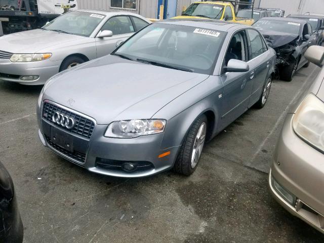 WAUAF78EX8A001218 - 2008 AUDI A4 2.0T GRAY photo 2