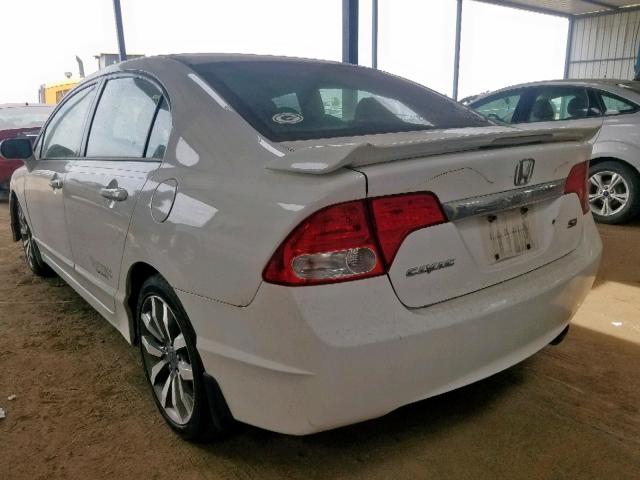 2HGFA55589H701145 - 2009 HONDA CIVIC SI WHITE photo 3