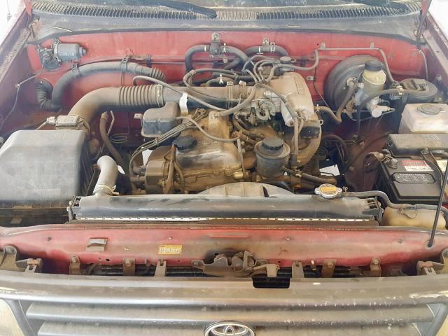 JT4JM11D1T0012601 - 1996 TOYOTA T100 MAROON photo 7