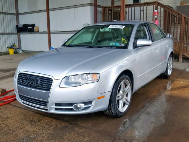 WAUDF78E37A222879 - 2007 AUDI A4 2.0T QU SILVER photo 2