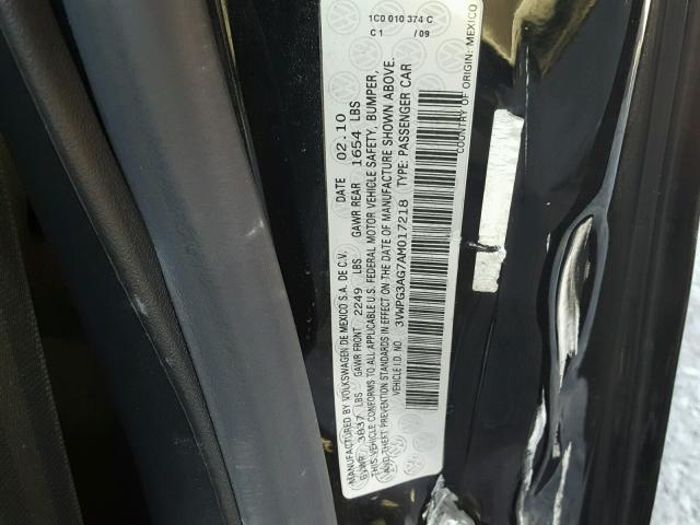 3VWPG3AG7AM017218 - 2010 VOLKSWAGEN NEW BEETLE Qara foto 10