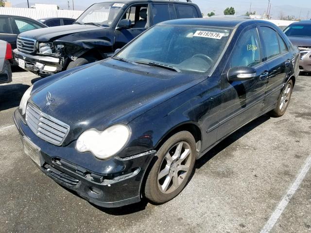 WDBRF54H36F820225 - 2006 MERCEDES-BENZ C 280 BLACK photo 2