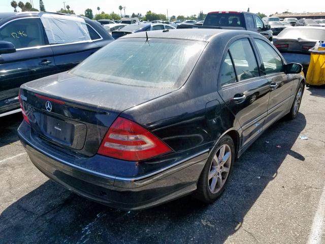 WDBRF54H36F820225 - 2006 MERCEDES-BENZ C 280 BLACK photo 4