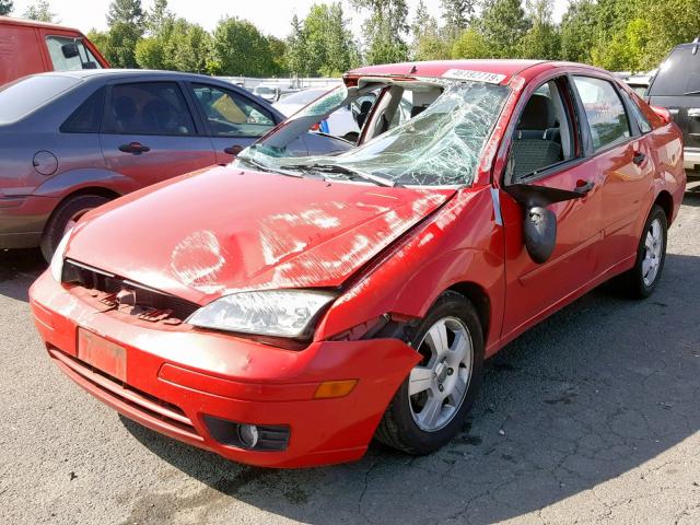 1FAFP34N47W305785 - 2007 FORD FOCUS ZX4 RED photo 2