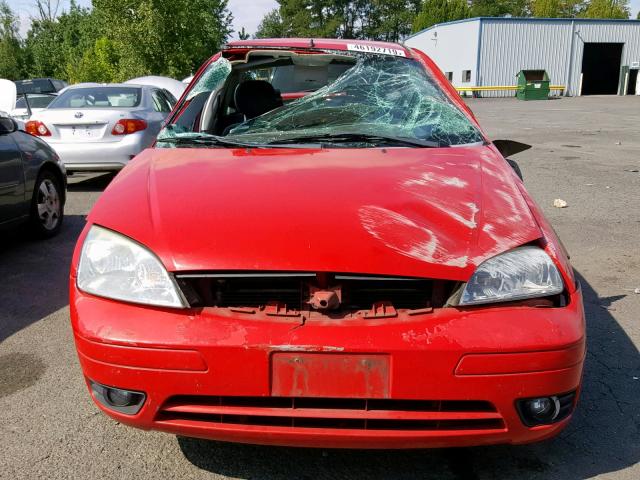 1FAFP34N47W305785 - 2007 FORD FOCUS ZX4 RED photo 9