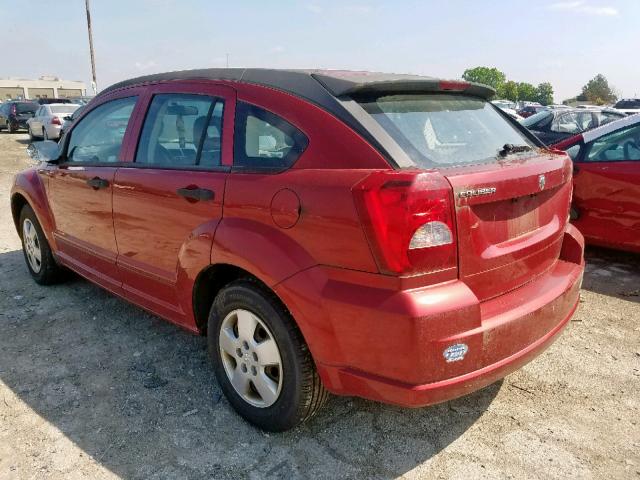 1B3HB28B27D182335 - 2007 DODGE CALIBER RED photo 3