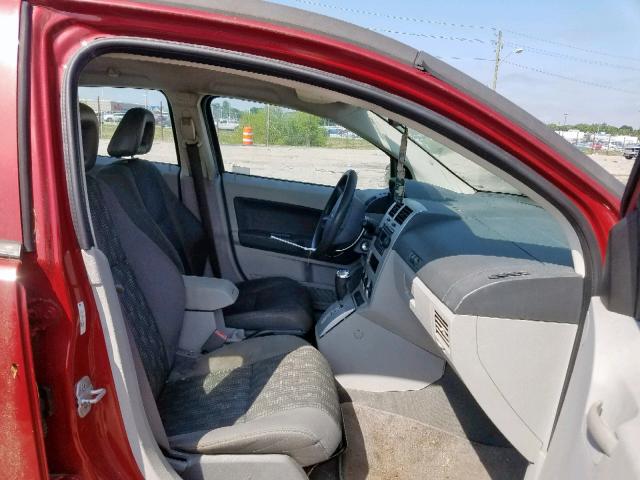 1B3HB28B27D182335 - 2007 DODGE CALIBER RED photo 5