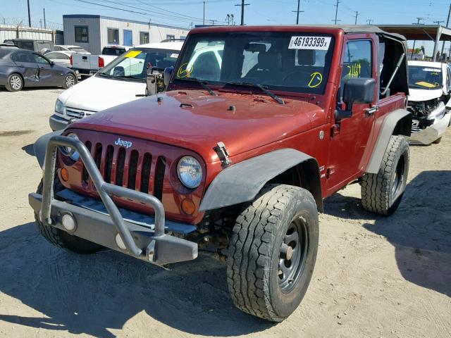 1J4AA2D1XAL105638 - 2010 JEEP WRANGLER S MAROON photo 2