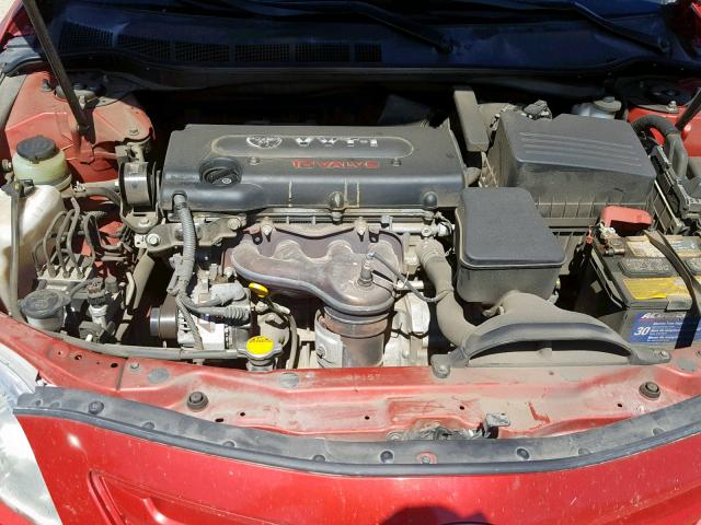 4T1BE46K69U330558 - 2009 TOYOTA CAMRY BASE RED photo 7