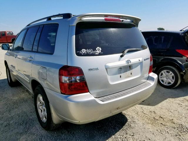 JTEGD21A540092570 - 2004 TOYOTA HIGHLANDER SILVER photo 3