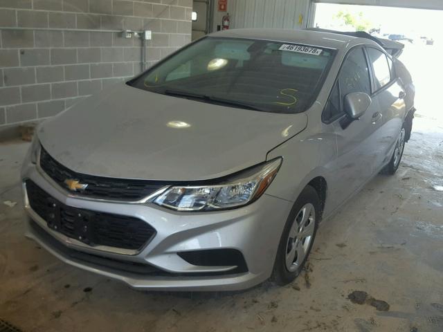 1G1BC5SM7H7165701 - 2017 CHEVROLET CRUZE LS SILVER photo 2