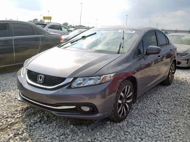 19XFB2F93EE045194 - 2014 HONDA CIVIC EXL 灰色 照片 2