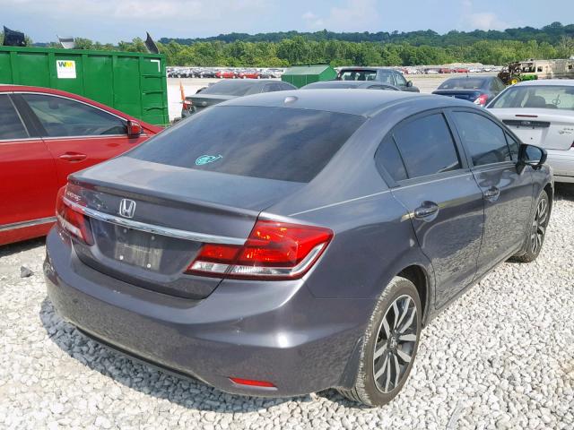 19XFB2F93EE045194 - 2014 HONDA CIVIC EXL 灰色 照片 4