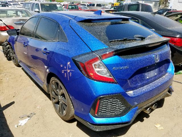 SHHFK7G48JU223376 - 2018 HONDA CIVIC SPOR BLUE photo 3