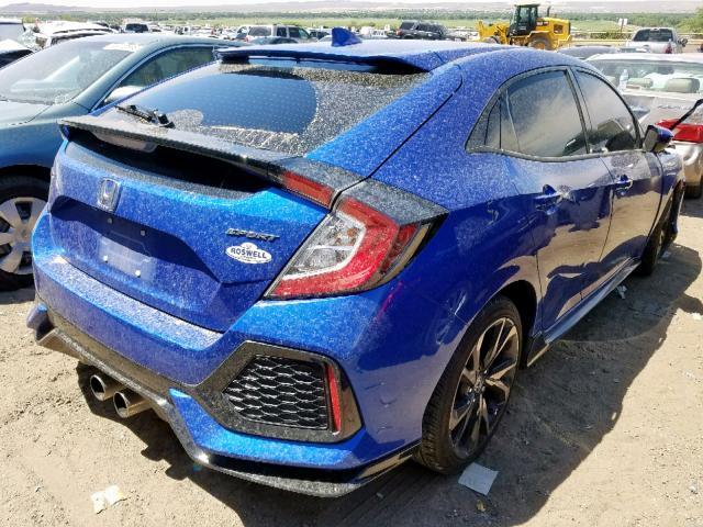 SHHFK7G48JU223376 - 2018 HONDA CIVIC SPOR BLUE photo 4