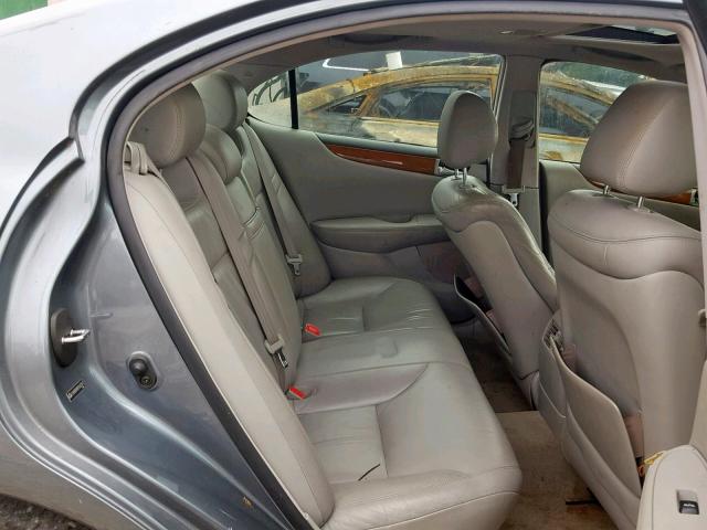 JTHBA30G855062307 - 2005 LEXUS ES 330 GRAY photo 6