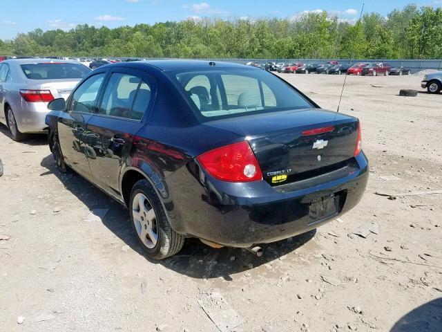 1G1AL58FX87127982 - 2008 CHEVROLET COBALT LT BLACK photo 3