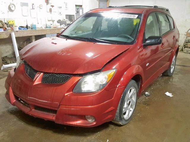 5Y2SL62804Z448486 - 2004 PONTIAC VIBE RED photo 2