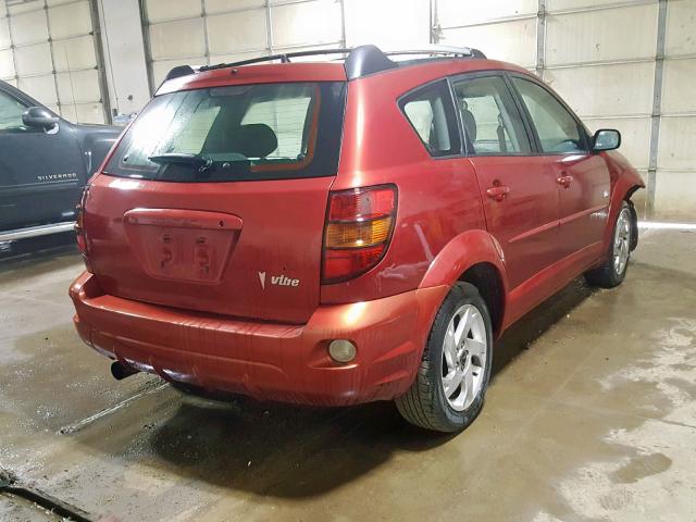 5Y2SL62804Z448486 - 2004 PONTIAC VIBE RED photo 4