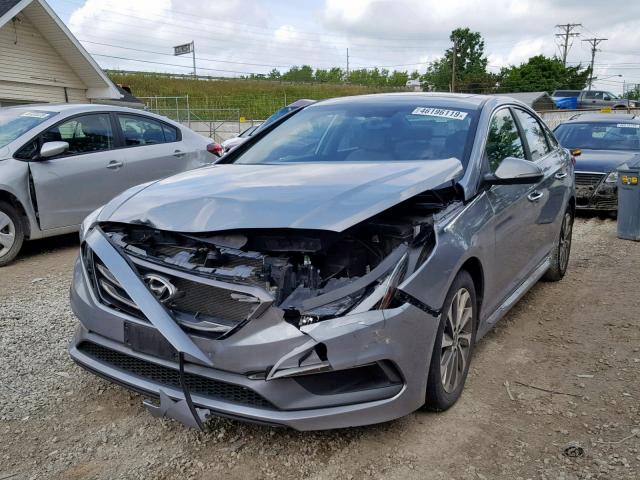 5NPE34AF1GH377358 - 2016 HYUNDAI SONATA SPO GRAY photo 2